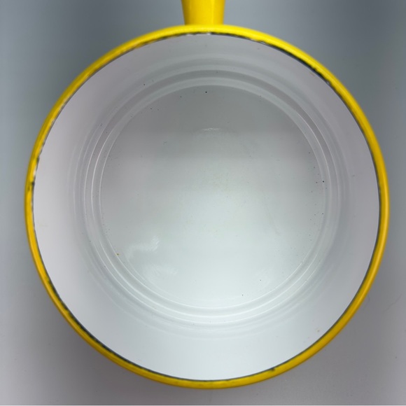 Vintage Copco Yellow Enamel Fondue Pot - Picture 9 of 13